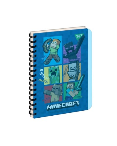 Блокнот «Minecraft» В6 на 144 аркуші у клітинку, пластикова обкладинка, ТМ YES