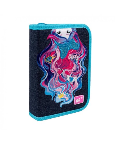 Пенал твердий «Caramel Girl» на 1 відділення з 2 клапанами 13х21х4 см, ТМ YES