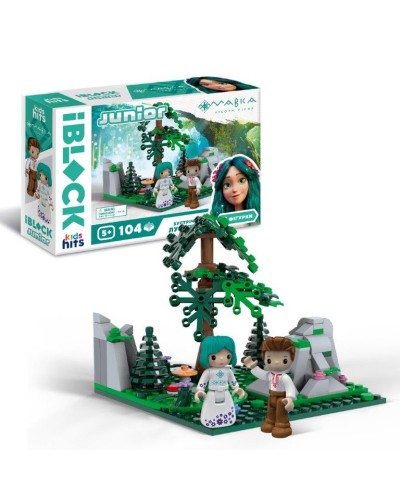 Конструктор «МАВКА» на 104 деталі з 2 фігурками, наліпками та тату, у коробці 24х6х16 см, Kids hits