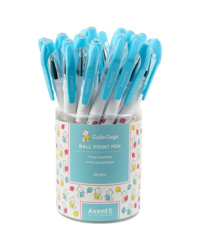 Ручка «Cute dogs» кулькова синя, ТM Axent