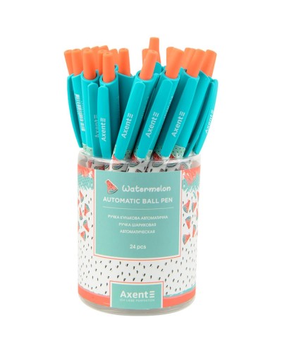 Ручка «Watermelon» кулькова автоматична синя, ТM Axent