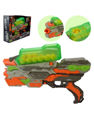 Іграшковий автомат та 30 поролонових снарядів, у коробці 40х27х10 см