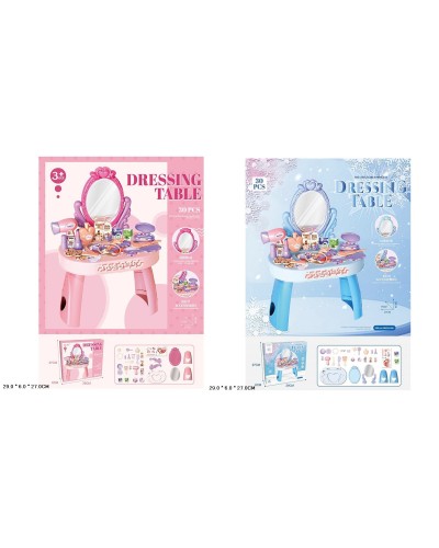 Набір перукаря: трюмо, фен, іграшкова косметика, аксесуари, в асортименті, у коробці 29х6х27 см