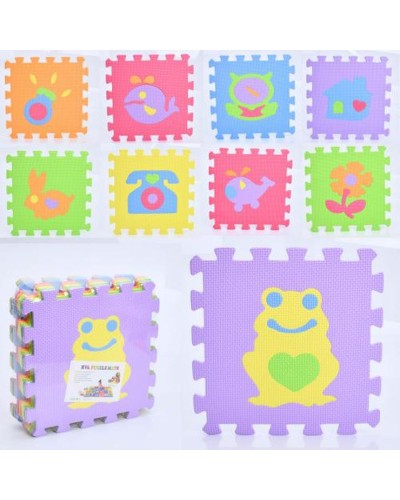 Ігровий килимок-мозаїка на 9 деталей 30х30 см, в пакеті 30х30х8 см