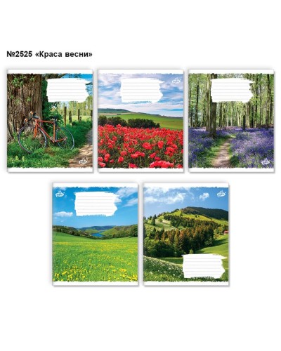 Зошит на 18 аркушів у клітинку «Краса весни» №2525, ТМ Brisk