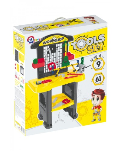 Набір інструментів «Майстерня» з 61 іпредмета, у коробці 57,5х48,5х15,3 см, ТМ Технок