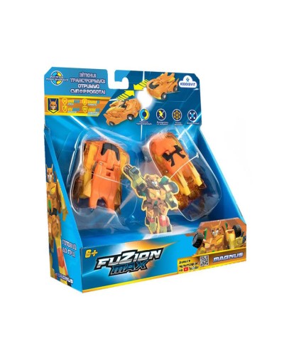 Ігровий набір «Fuzion Max. Магнус» з 2 машинок-транформерів, у коробці 8х22х23 см