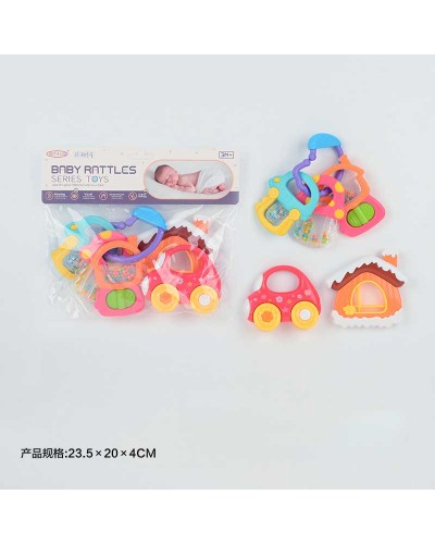 Брязкальця у ручку, 3 одиниці в наборі, у пакеті 23,5х20х4 см