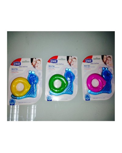 Брязкальце-прорізувач силіконове з рідким наповнювачем, в асортименті, на планшетці 17х13,5 см