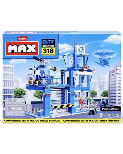 Конструктор «MAX CITY. Поліція» на 318 деталей з фігурками, у коробці, Zuru