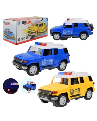 Машина музична зі світлом та звуком, повертається на 360, на батарейці, в асортименті, у коробці