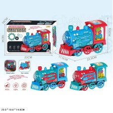 Паровоз зі світлом, звуком та рухомими деталями, в асортименті, у коробці 22,5х17,5х9,5 см