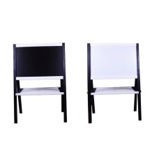 Мольберт двосторонній 60х40х100 для магнітыв та крейди, чорно-білий