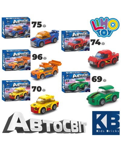 Конструктор «Машинки» від 69 деталей, в асортименті, у коробці 16х13,5х4 см, КВ