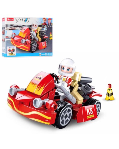 Конструктор «Пит-стоп» на 89 деталей та фігурка, у коррбці 19,5х14,5х4,5 см, SLUBAN