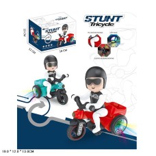 Мотоцикл музичний зі світлом та звуком, на батарейці, в асортименті, у коробці 19х12х13 см