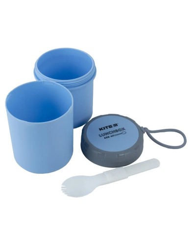 Ланчбокс круглий 450 мл блакитний, ТМ Kite