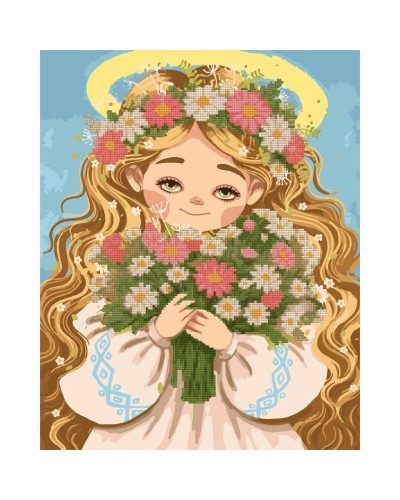 Картина за номерами з алмазною мозаїкою «Весняночка» 40х50 см., SANTI