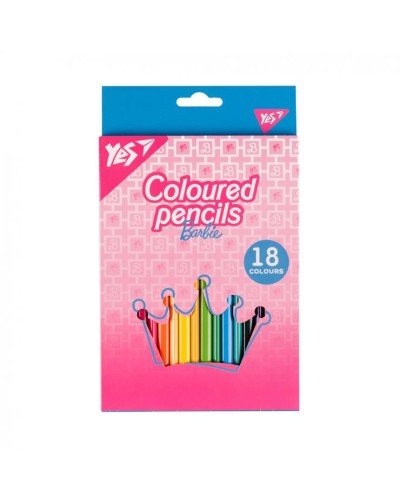 Олівці кольорові «Barbie» на 18 кольорів, ТМ Yes