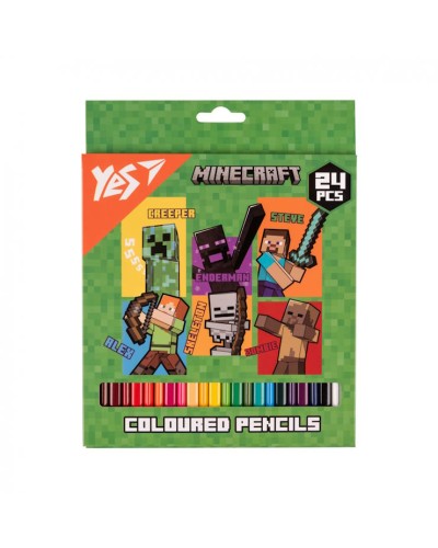 Олівці кольорові «Minecraft. Heroes» на 24 кольори, ТМ Yes