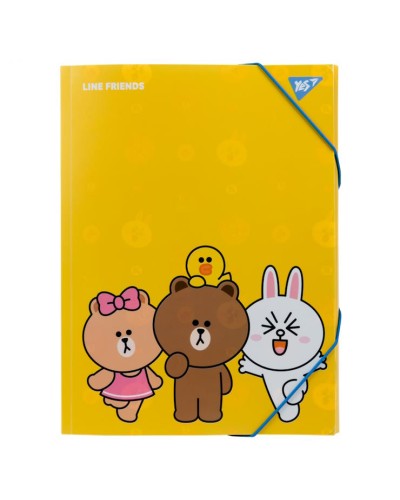 Папка «Line Friends» A4 на гумках, ТМ YES