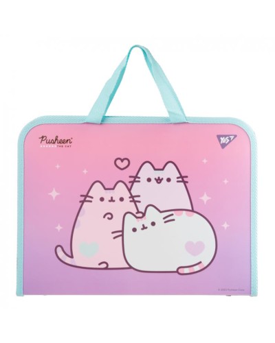Папка-портфель «Pusheen» А4 на блискавці з тканинними ручками, ТМ Yes