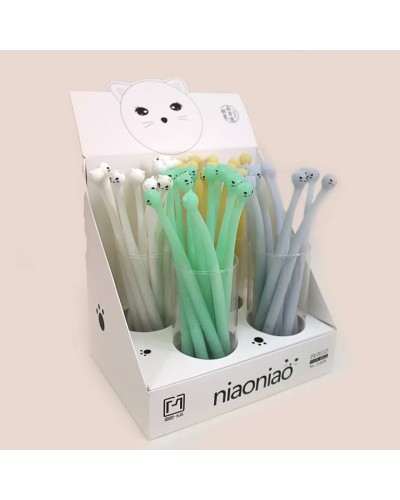 Ручка «Кішечка» гелева синя з іграшкою, в асортименті, ТМ J.Otten