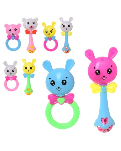 Брязкальце «Тваринки» 15 см і 18 см, в асортименті, у пакеті 17х24х4 см