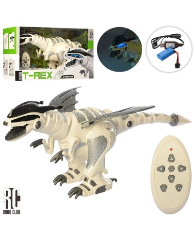 Динозавр 67 см музичний на акумуляторі зі звуком, світлом, рухомими деталями та USB, у коробці 51х28х20 см