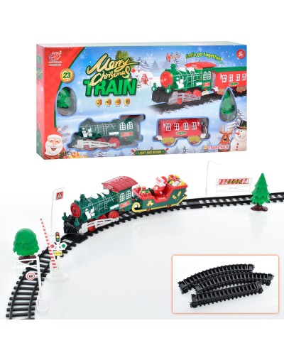 Залізниця зі світлом та звуком: локомотив, вагон, фігурки, на батарейці, в асортименті, у коробці