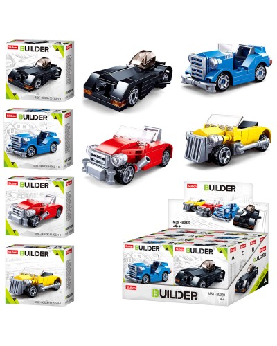 Конструктор «Машинки» від 41 деталі, у коробці, в асортименті, у дисплеї 28,5х14,5х19 см, SLUBAN