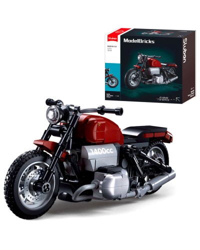 Конструктор «Мотоцикл» 17 см 1:12 на 222 деталі, у коробці 22х19х6 см, SLUBAN