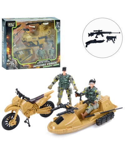 Набір військовий: 2 види транспорту, 2 солдати, іграшкова зброя, в асортименті, у коробці 27,5х25х5