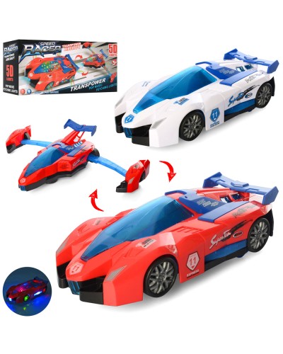 Трансформер «Машина-літак» 25,5 см музичний з 3Dсвітлом, їздить, на батарейці, в асортименті