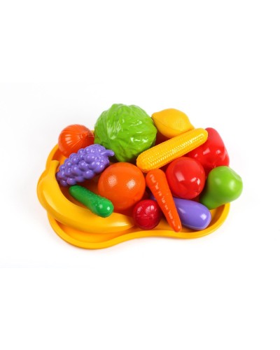 Набір «Фрукти та овочі» з 17 предметів, у сітці 32,5х23х12 см, ТМ Технок