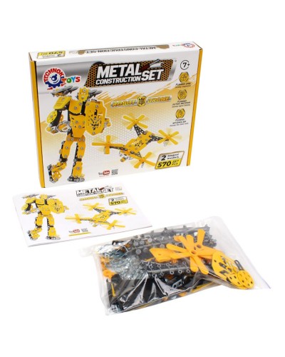 Конструктор металевий «Трансформер» з 580 деталей 2 в 1, у коробці 30,5х24,5х4,5 см, ТМ Технок
