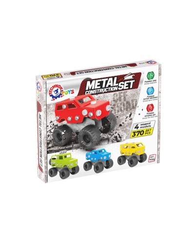 Конструктор металевий «Позашляховик» з 370 деталей 4 в 1, у коробці 30,5х24,5х4,5 см, ТМ Технок