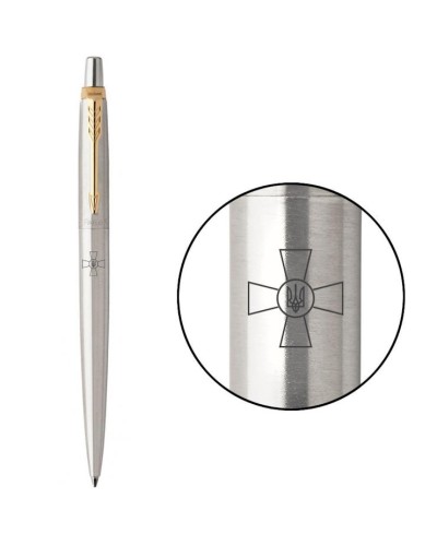 Ручка Паркер «Jotter Army» кулькова автоматична, сталевийкорпус з емблемою ЗСУ, у коробці