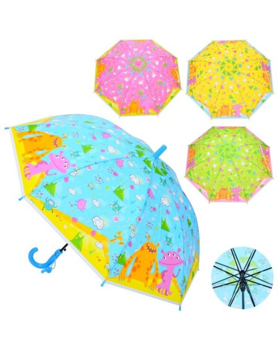 Парасолька дитяча діаметром 83 см, тростина 61 см, довжина 66,5 см, клейонка, зі свистком