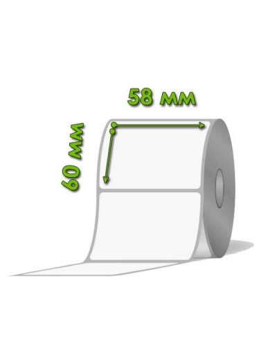 Етикетка 58х60 мм, 460 штук, в рулоні