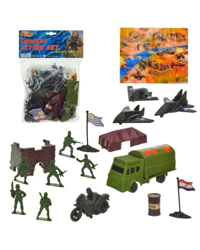 Набір солдатиків та техніки, у пакеті 21х18 см