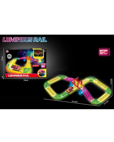 Трек зі світлом, на батарейці, у коробці 34х6х23 см