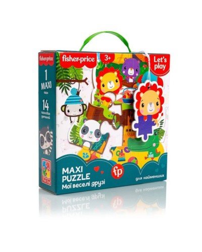 Пазли «Fisher-Price. Мої веселі друзі», у коробці 21,5х6х22, ТМ Vlady Toys