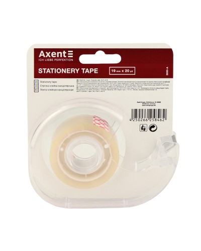 Стрічка-скотч клейка канцелярська у диспенсері 19 ммх20 м, ТМ Axent