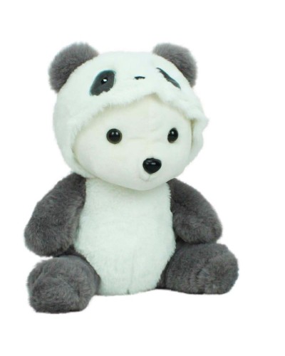 М`яка іграшка «Ведмедик-панда у капюшоні» 23х16х13 см, ПП Копиця