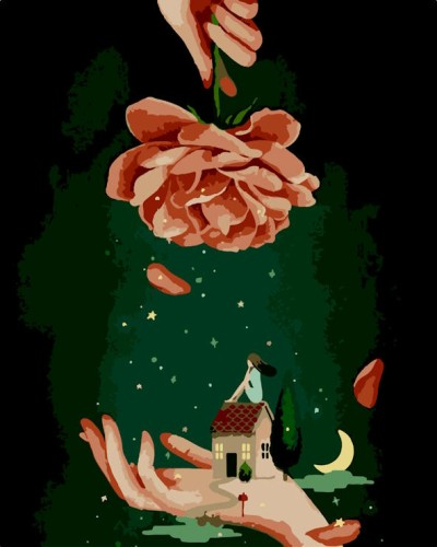 Картина за номерами «Пелюстки надії» 40х50 см, ART Line