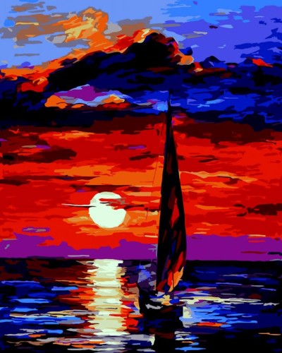 Картина за номерами «Вітрильник» 40х50 см, ТМ ART Line