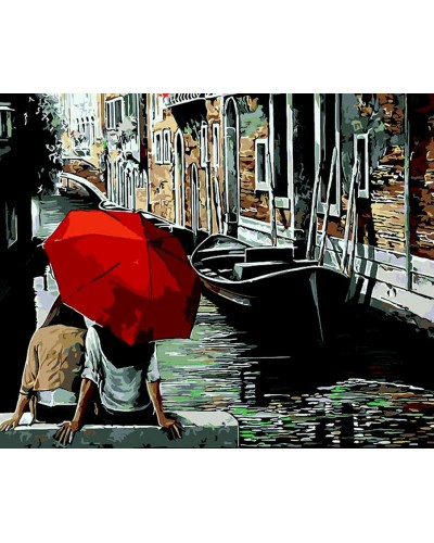 Картина за номерами «Червона парасолька» 40х50 см, ART Line