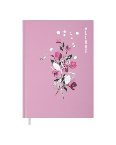 Щоденник недатований «ALLURE» A5 на 288 аркушів з ламінваною обкладинкою, рожевий, ТМ Buromax