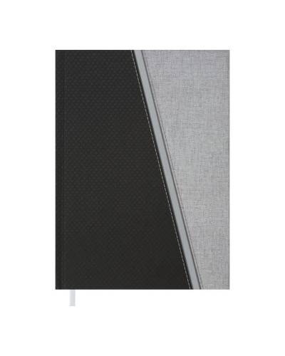 Щоденник недатований «SOLID» A5 на 288 аркушів з обкладинкою зі шкірзаму, чорний, ТМ Buromax